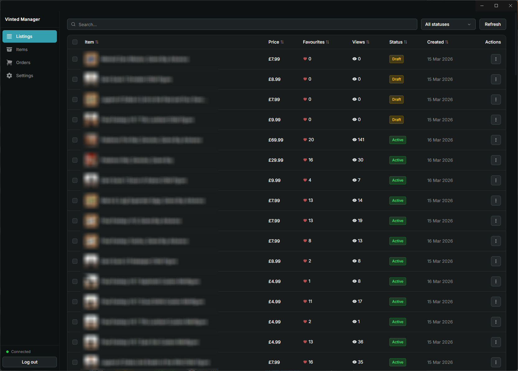 Vinted Manager screenshot